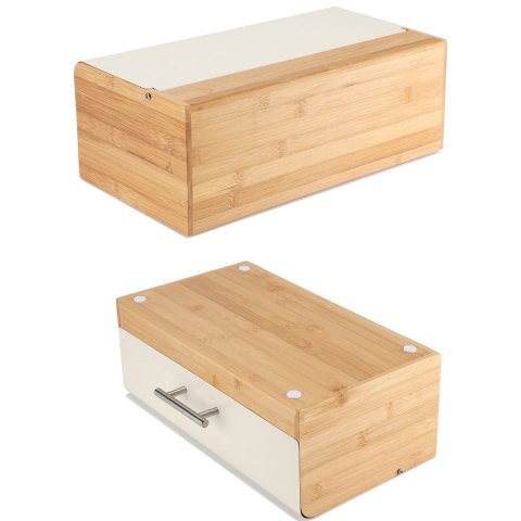 CHLEBAK BAMBUSOWY POJEMNIK NA PIECZYWO E-6075 KREMOWY