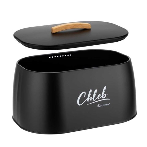 CHLEBAK POJEMNIK STALOWY NA PIECZYWO E-6324 czarny