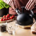 CZAJNIK 1,5L Z GWIZDKIEM KINGHOFF KH-1897 CZARNY MAT