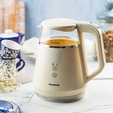CZAJNIK ELEKTRYCZNY 1L KLAUSBERG KB-7893 LED REGULACJA TEMPERATURY