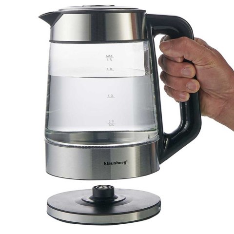 CZAJNIK ELEKTRYCZNY SZKLANY 1,7L KLAUSBERG KB-7888 LED RGB