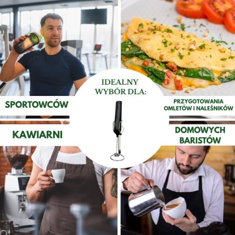 ELEKTRYCZNY MIKSER DO KOKTAJLI SPIENIACZ DO MLEKA KINGHOFF KH-2001