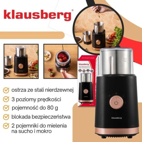 ELEKTRYCZNY MŁYNEK DO KAWY PRZYPRAW OWOCÓW KLAUSBERG KB-7992