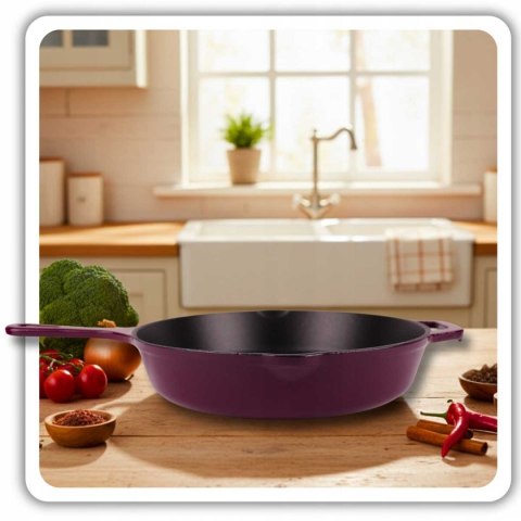 EMALIOWANA PATELNIA ŻELIWNA 26cm HAGE EGGPLANT