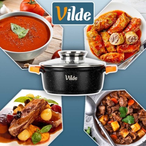 GARNEK GRANITOWY 2,1L 20cm Z POKRYWĄ Z AROMATYZEREM TERRUNA 199104