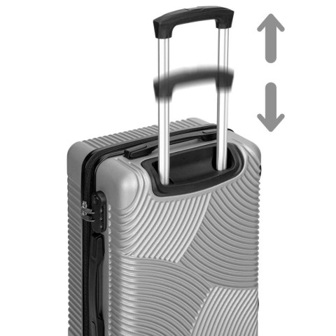 ZESTAW 4 WALIZEK PODRÓŻ NYCH AZORES SREBRNY 4W1