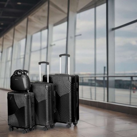 ZESTAW WALIZEK PODRÓŻ NYCH AZORES CZARNY 4W1