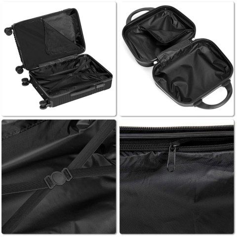 ZESTAW WALIZEK PODRÓŻ NYCH AZORES CZARNY 4W1