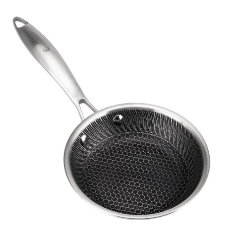 PATELNIA STALOWA 16cm Z POWŁOKĄ PLASTER MIODU E-7543