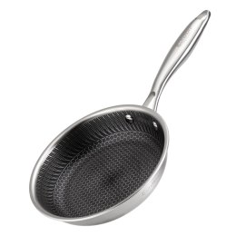 PATELNIA STALOWA 20cm Z POWŁOKĄ PLASTER MIODU E-7545