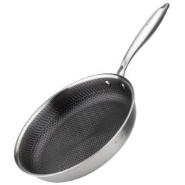 PATELNIA STALOWA 28cm Z POWŁOKĄ PLASTER MIODU E-7549