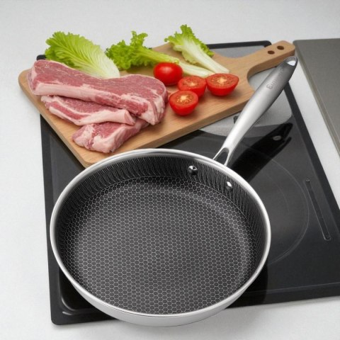 PATELNIA STALOWA 30cm Z POWŁOKĄ PLASTER MIODU E-7550