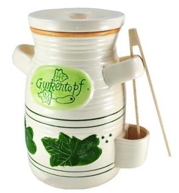 SŁÓJ CERAMICZNY DO OGÓRKÓW 4L+ SZCZYPCE