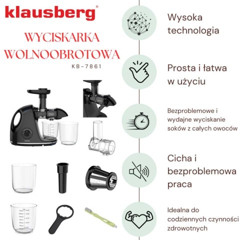 SOKOWIRÓWKA WYCISKARKA WOLNOOBROTOWA KLAUSBERG KB-7861