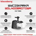 SOKOWIRÓWKA WYCISKARKA WOLNOOBROTOWA KLAUSBERG KB-7866