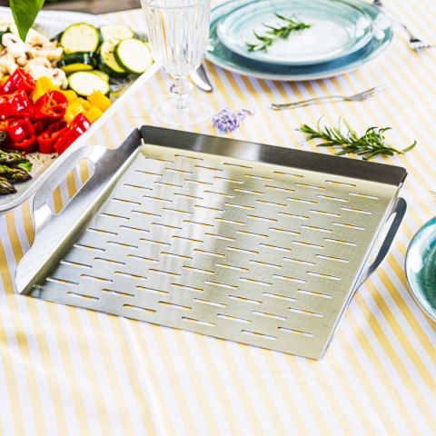 STALOWA TACA 37x31cm DO GRILLA GRILLOWANIA KINGHOFF KH-1917