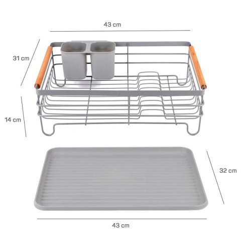 SUSZARKA DO NACZYŃ Z OCIEKACZEM I TACĄ E-8087