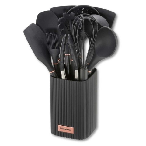 ZESTAW 12 SILIKONOWYCH PRZYBORÓW KUCHENNYCH W STOJAKU KLAUSBERG KB-9011