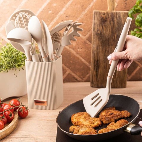 ZESTAW 12 SILIKONOWYCH PRZYBORÓW KUCHENNYCH W STOJAKU KLAUSBERG KB-9012