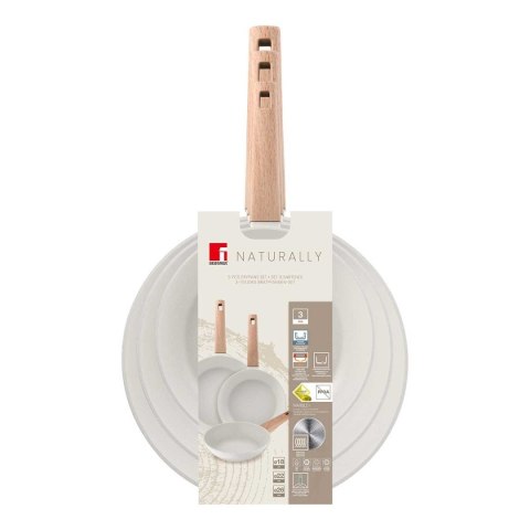 ZESTAW 3 PATELNI MARMURKOWYCH BERGNER BG-34741 NATURALLY