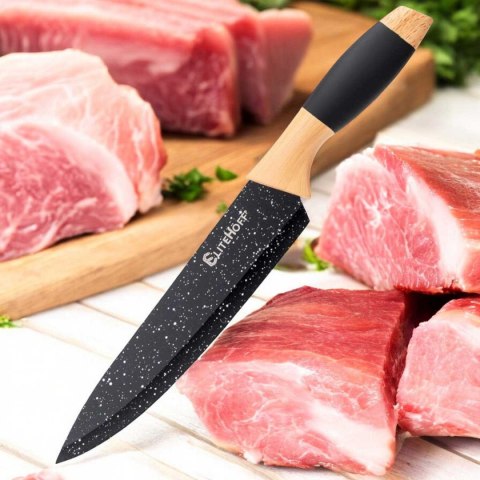 ZESTAW NOŻY KUCHENNYCH W STOJAKU Z OSTRZAŁKĄ E-6267