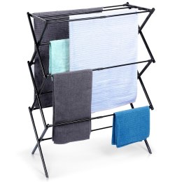 Suszarka na pranie metalowa czarna pionowa rozsuwana 44.5-75x37.5x105cm VILDE 779105
