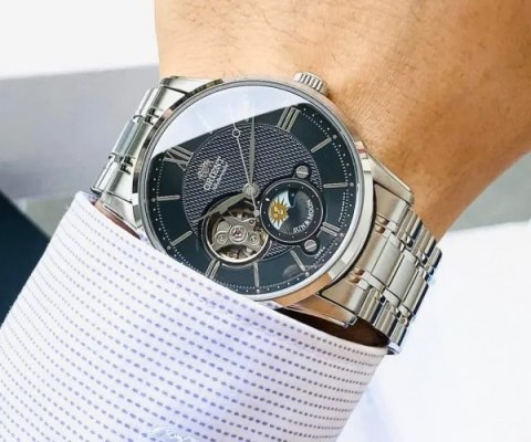 Zegarek Męski Orient Classic Sun & Moon RA-AS0008B10B + BOX