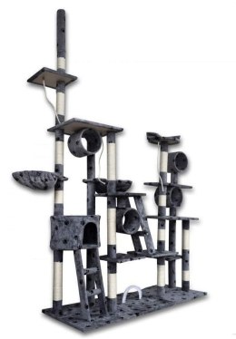 Ciemnoszary Drapak XXL dla kocich rodzin kotów Drzewko dla kota sizalowe
