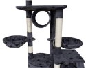 Ciemnoszary Drapak XXL dla kocich rodzin kotów Drzewko dla kota sizalowe