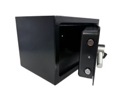 Czarny sejf burowy domowy podwójny system zamykania stalowy nowoczesny wygląd