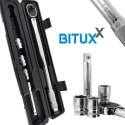 Klucz Dynamometryczny do kół 28-210Nm + nasadki Zestaw 1/2" BITUXX