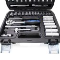 Komplet Kluczy zestaw narzędzi 45 elementów Grzechotka+nasady bity