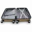 Komplet/zestaw Walizek champagner Mocne ABS twarde podróżne torby