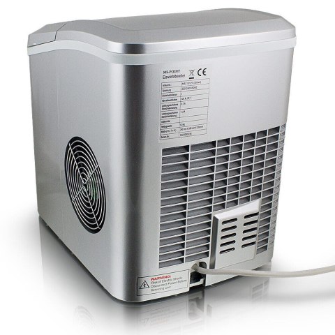 Kostkarka barowa do robienia kostek lodu Srebrna do domu/restauracji