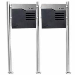 Nowoczesna Skrzynka na listy Pocztowa wolnostojąca z gazetnikiem