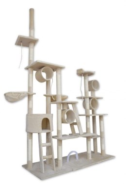 Olbrzymi drapak dla kota Plac Zabaw drzewko z legowiskiem XXL 250 cm wysoki