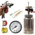 Pneumatyczny system natryskowy z metalowym zbiornikiem 2L i zestawem dysz