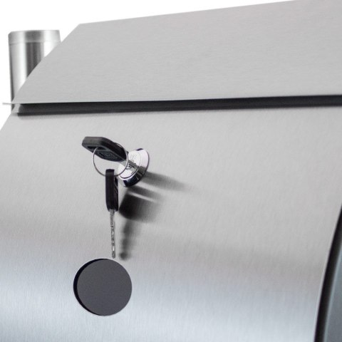 PODWÓJNA PÓŁOKRĄGŁA SKRZYNKA POCZTOWA Z GAZETNIKIEM WOLNOSTOJĄCA