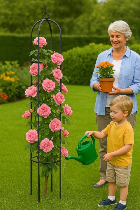 Podpora do kwiatów Pergola Ogrodowa do róż Stojak na kwiaty Dzwon 195cm