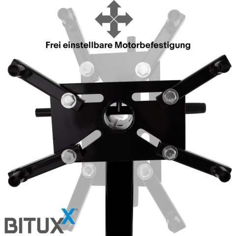 Stojak na silnik 570 kg obrotowy mobilny warsztatowy 4 koła 360°