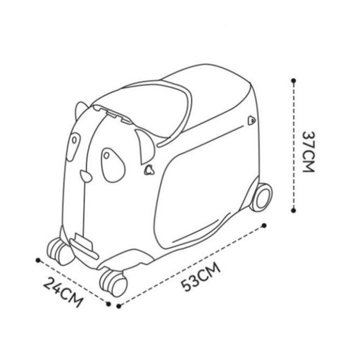 Walizka dla dziecka z siedziskiem | Jeździk walizka na kółkach bagaż podręczny