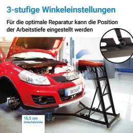 Wysokie siedzisko montażowe BITUXX, regulowane, na kółkach, 200 kg