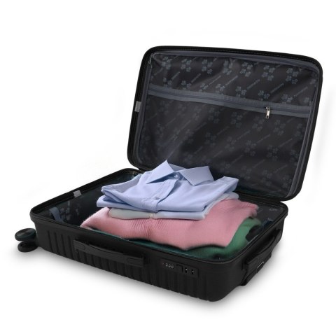 Zestaw 4 walizek podróżnych z beautycase - twarda skorupa, kółka 360°, TSA