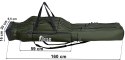 POKROWIEC NA WĘDKI 160 CM GOLD FISHER 3 KOMORY