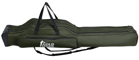 POKROWIEC NA WĘDKI 160 CM GOLD FISHER 3 KOMORY