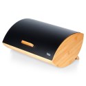 Chlebak drewniany metalowy czarny 35.5x24.5x15.5cm VILDE 259617