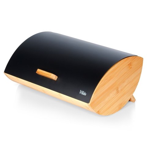 Chlebak drewniany metalowy czarny 35.5x24.5x15.5cm VILDE 259617