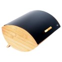 Chlebak drewniany metalowy czarny 35.5x24.5x15.5cm VILDE 259617
