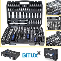 ZESTAW NARZĘDZI 171 ELEMENTÓW WALIZKA BITUXX KLUCZE NASADOWE