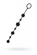 Anal beads Toyfa A-toys Coron, with balls, silicone, black, 35,9 cm